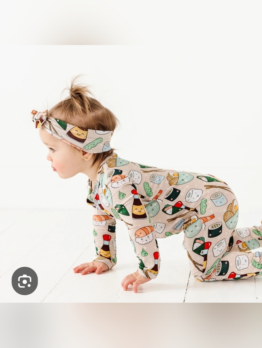 Bums & Roses Sushi Footie Size 6-9 Months NWT